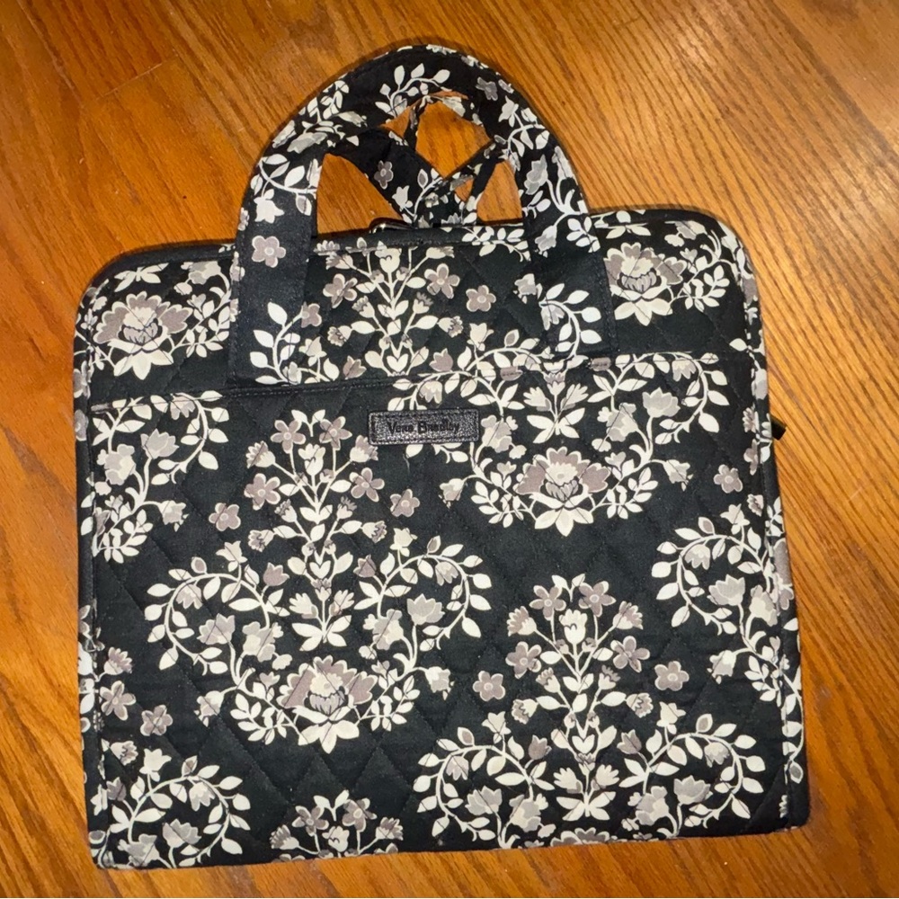 Vera Bradley Monochrome Floral Pattern Cosmetic Bag